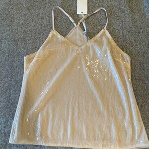 NWT GRACE KARIN Women's Sleeveless Sequin Camisole Tank Top - Size L